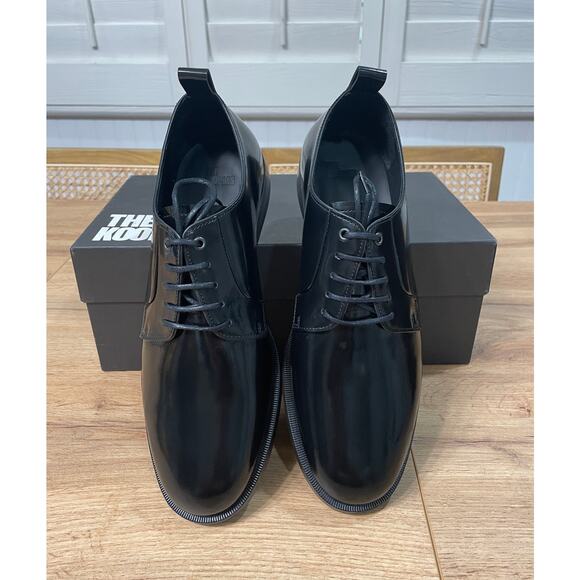 The Kooples Men's Black Patent Leather Derbies Dress Shoes Size 8 US 42 EU NIB - Picture 5 of 13